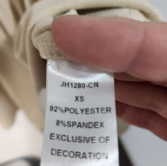 THML Cream Smocked Top, Size XS - Picture 3 of 8